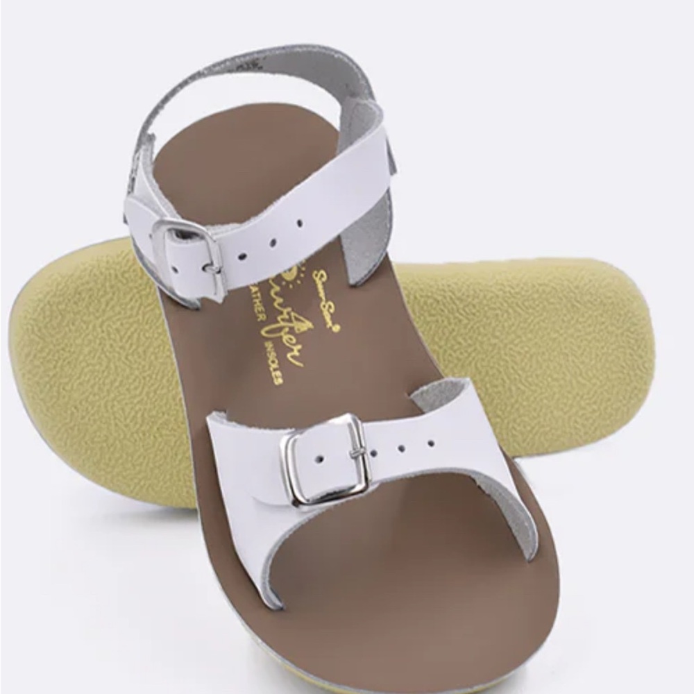 Sun-San Surfer Sandals, White, Size 10, Includes Box